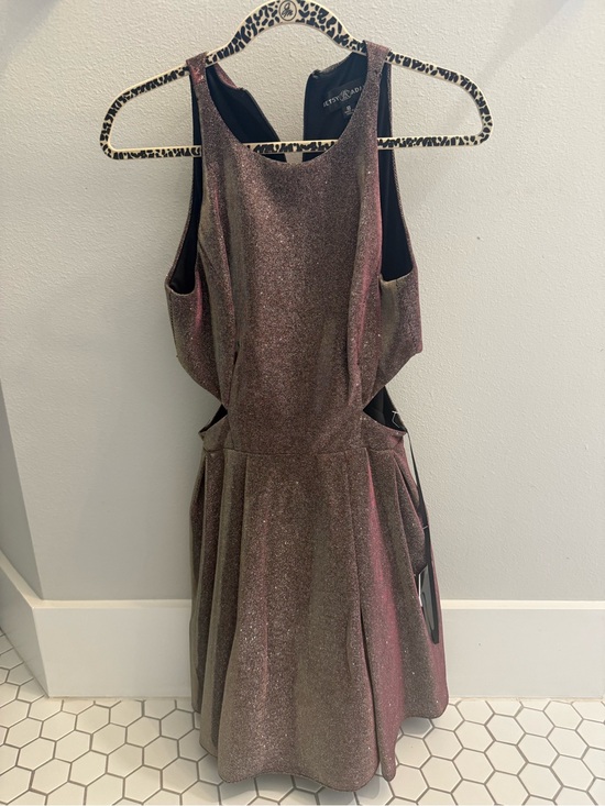 Betsy Adam Dresses & Skirts - Iridescent Dusty Rose Glitter A-Line Prom Dress